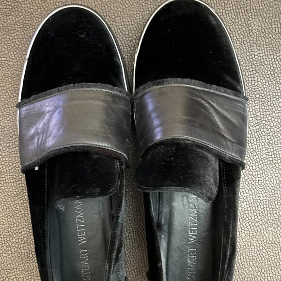 Stuart Weitzman black leather loafer - Picture 10 of 11